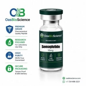 Buy Semaglutide peptide for laboratory research. High-purity lyophilized powder (≥98% by HPLC), securely packaged, laboratory tested, and shipped in temperature-protected packaging for research use only.