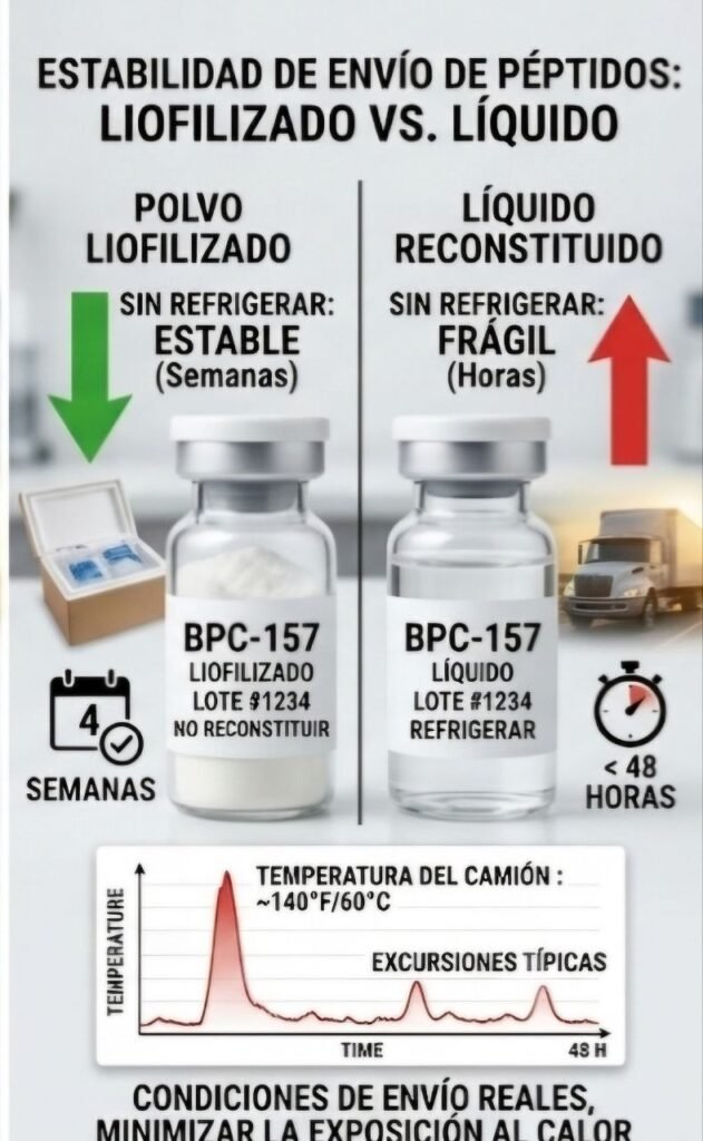 ¿Cuánto tiempo pueden permanecer los péptidos sin refrigeración durante el transporte? 7 datos esenciales que debes conocer Cuánto tiempo pueden permanecer los péptidos sin refrigeración durante el transporte y cómo afecta la temperatura a los péptidos liofilizados