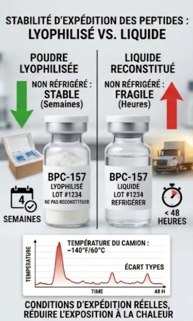 Combien de temps les peptides peuvent-ils rester sans réfrigération pendant le transport ? 7 faits essentiels à connaître Combien de temps les peptides peuvent-ils rester sans réfrigération pendant le transport : stabilité des peptides lyophilisés à température ambiante