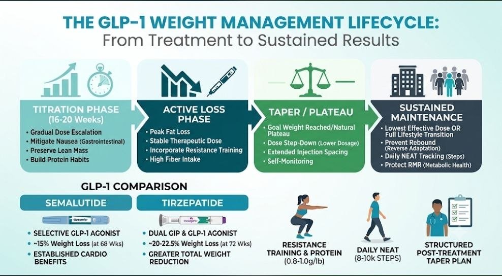 How Long Should a Weight Loss Cycle Last? 7 Powerful Rules for Safe, Sustainable Results How Long Should a Weight Loss Cycle Last?: GLP-1 weight loss cycle guide comparing semaglutide and tirzepatide treatment with sustainable weight management