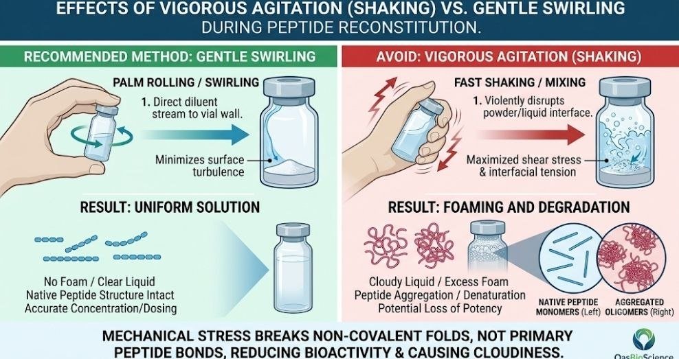 What Happens If You Shake Peptides? 9 Powerful Facts to Prevent Peptide Handling Damage In 2026 What happens if you shake peptides during reconstitution